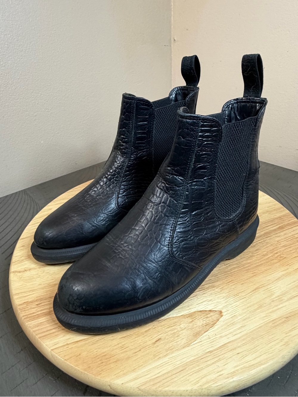 Dr. Martens womens Flora Croc Chelsea Boots